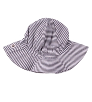 Woven Stripe Beach Hat, Müsli by Green Cotton, White/Blue Stripe, str 80/86 cm