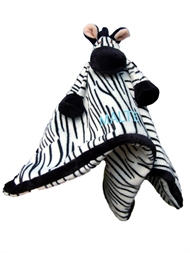 Snuttefilt med namn - Zebra 1 rad med brodyr